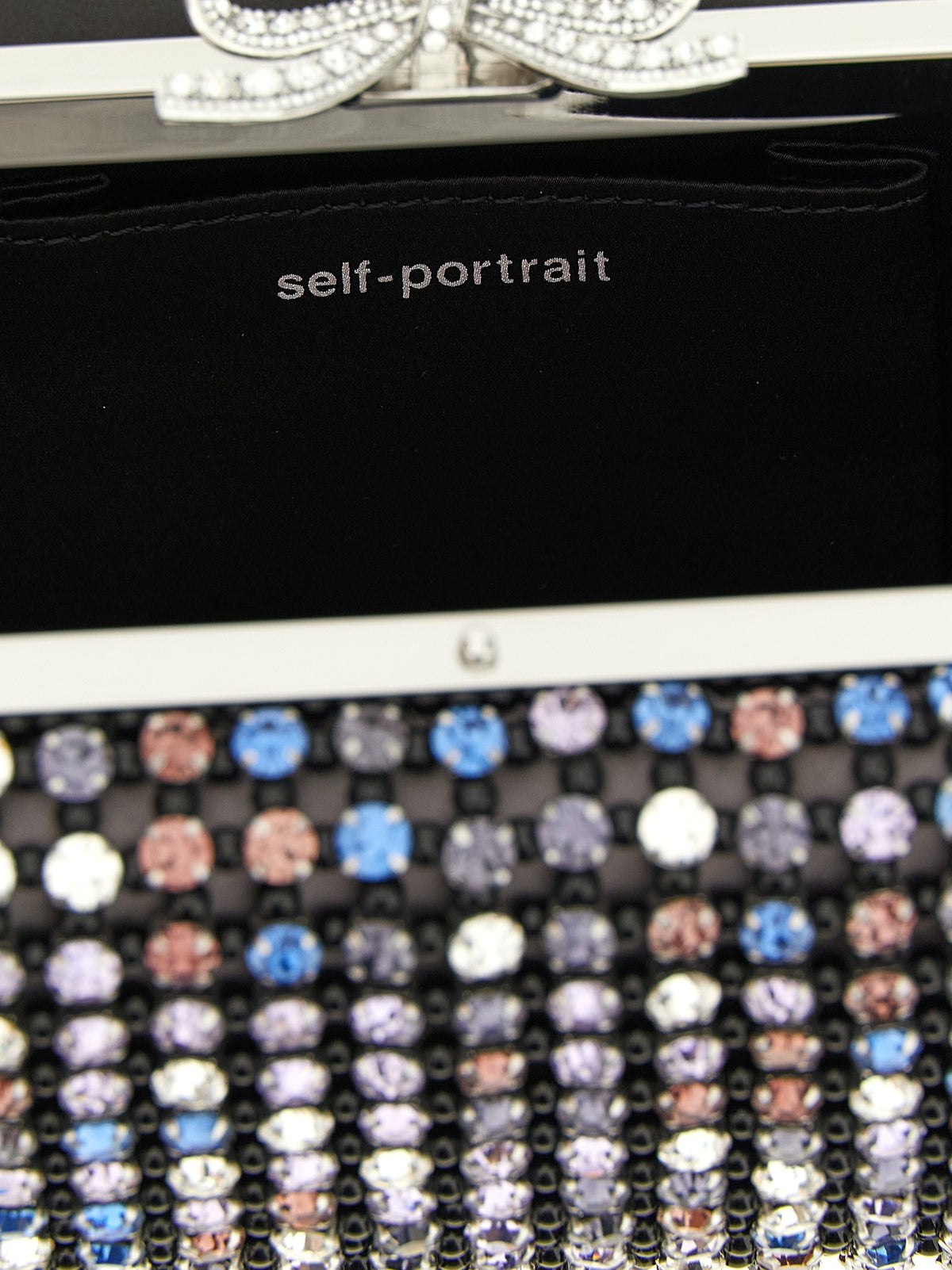 SELF PORTRAIT - 'Multi Crystal Chainmail' clutch