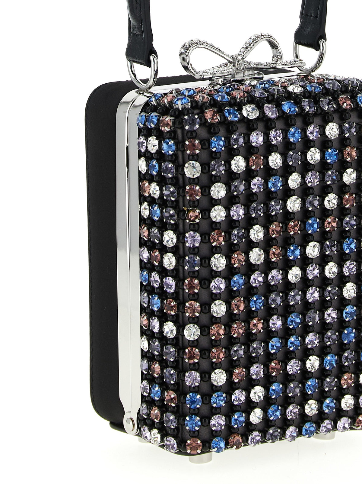 SELF PORTRAIT - 'Multi Crystal Chainmail' handbag