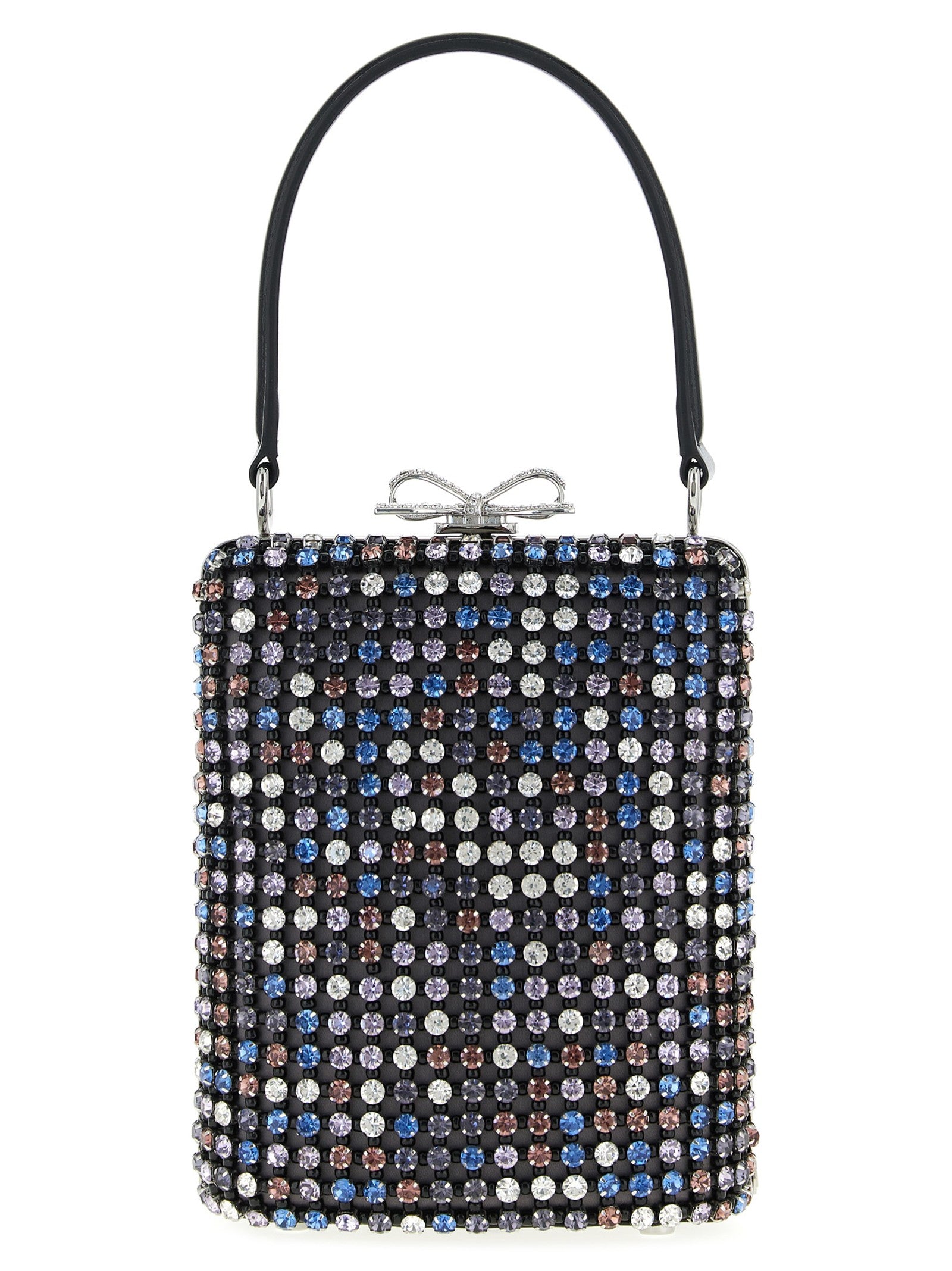 SELF PORTRAIT - 'Multi Crystal Chainmail' mini handbag