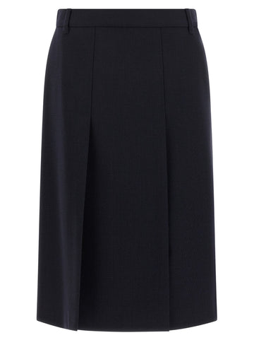 PRADA - Multi-slit skirt Blue 40 IT