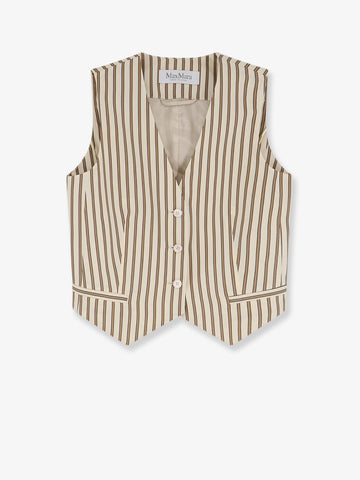 Max Mara - Mxmfauno striped cotton and silk vest mxmfauno-striped-cotton-and-silk-vest_c0524338-a4bd-4937-a331-9ffd103f9fbb
