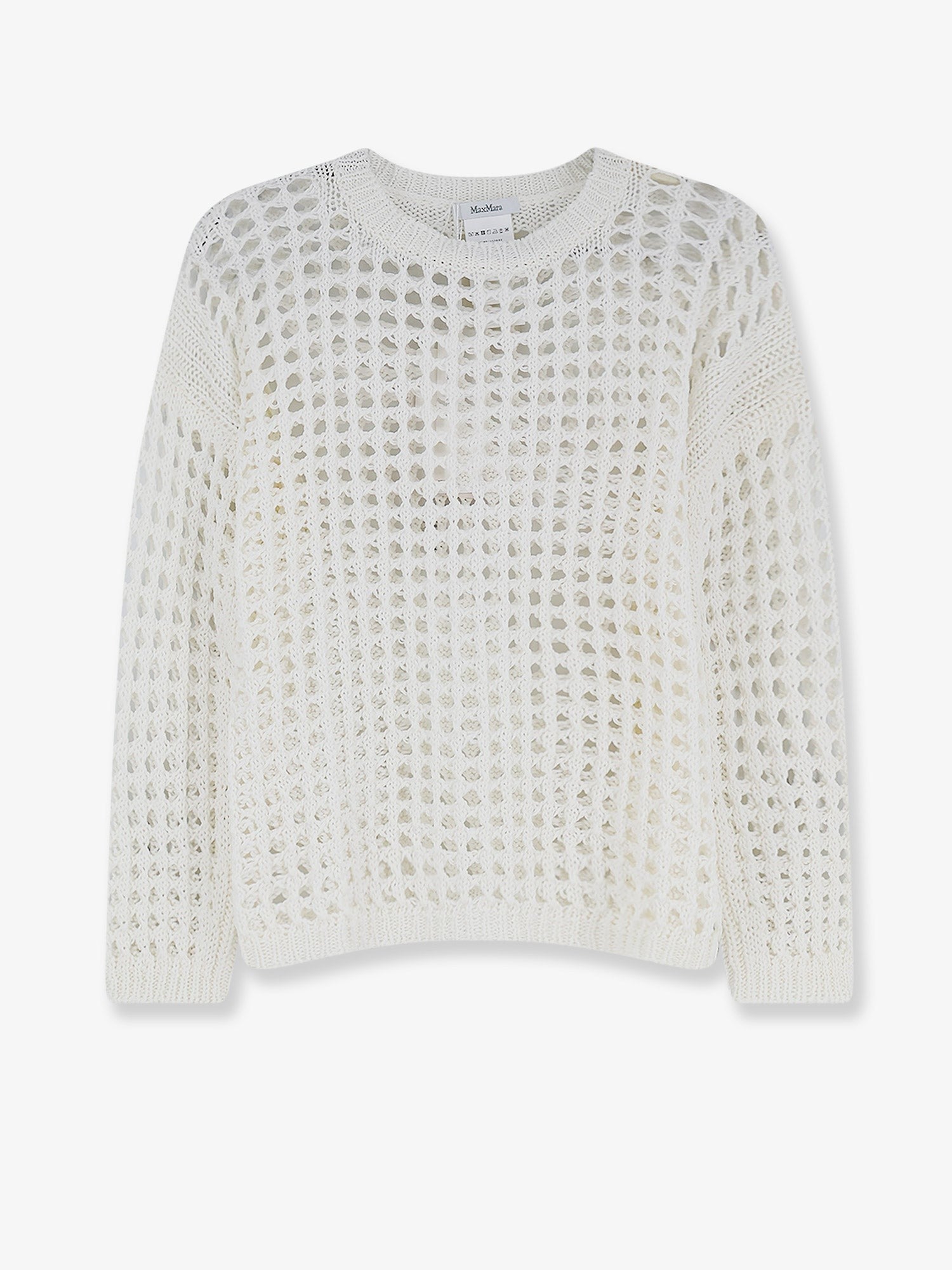 Max Mara Mxpfebe perforated cotton sweater