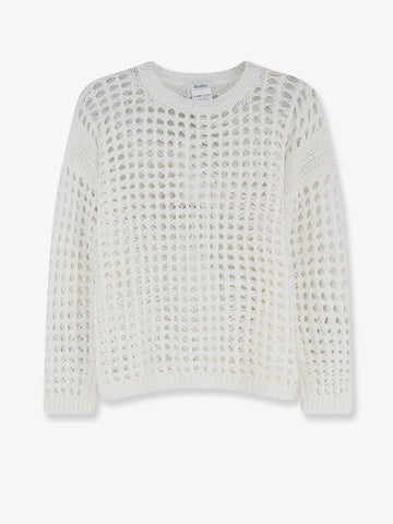 Max Mara Mxpfebe perforated cotton sweater