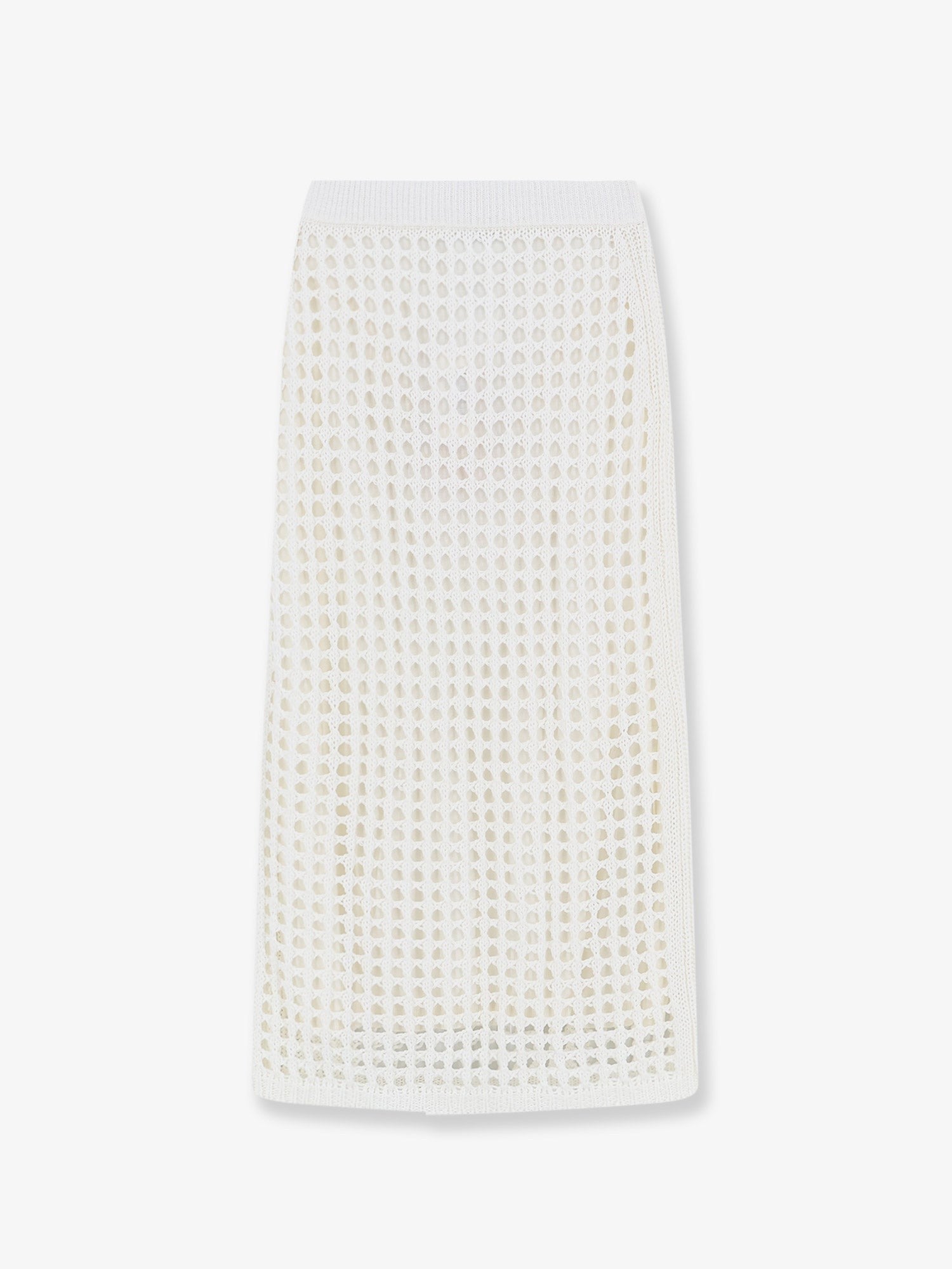 Max Mara Mxpgeode perforated cotton skirt