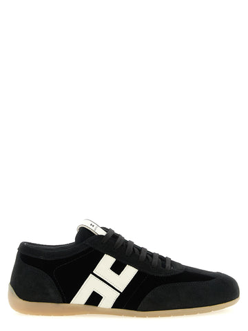 Elisabetta Franchi - Nappa and velvet sneakers White Black