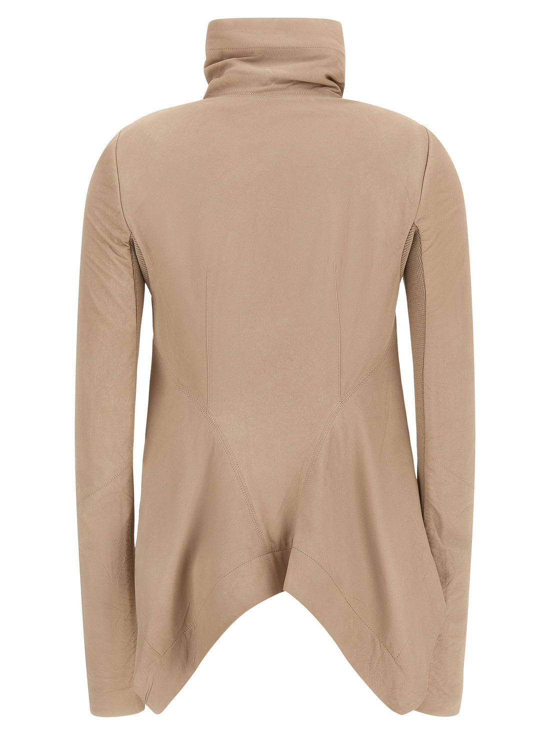 RICK OWENS - 'Naska' Leather Jacket beige
