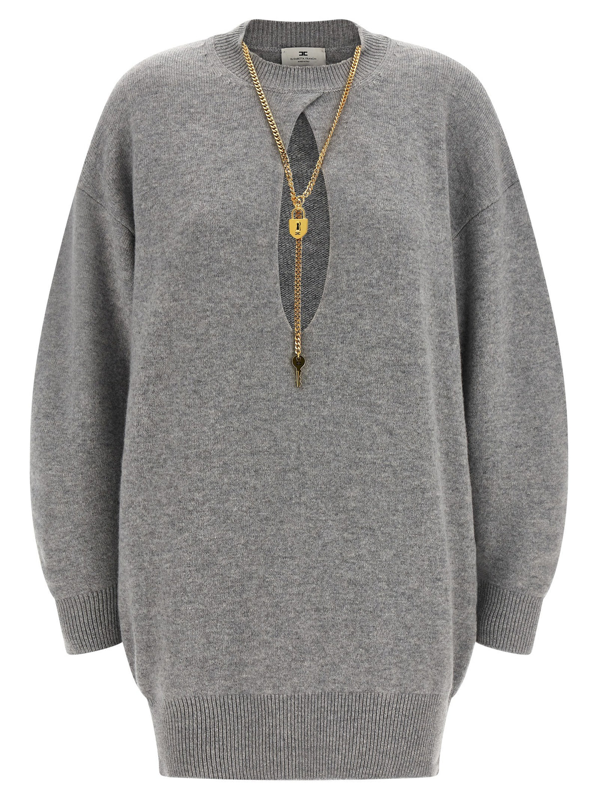 Elisabetta Franchi - Necklace dress gray