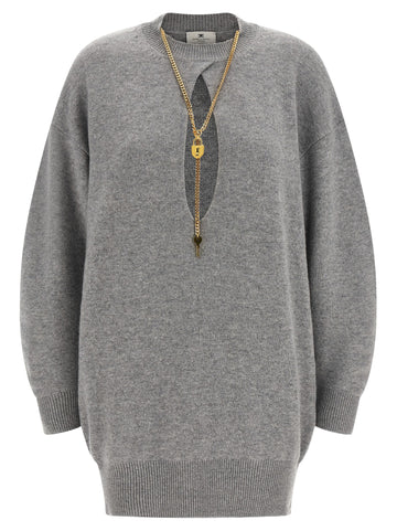Elisabetta Franchi - Necklace dress gray