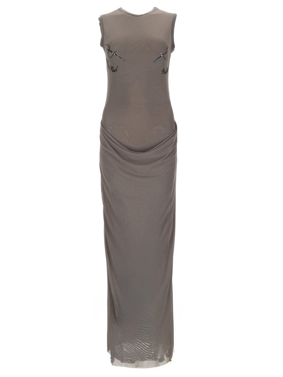 JEAN PAUL GAULTIER JEAN PAUL GAULTIER - "NEEDLES" LONG DRESS