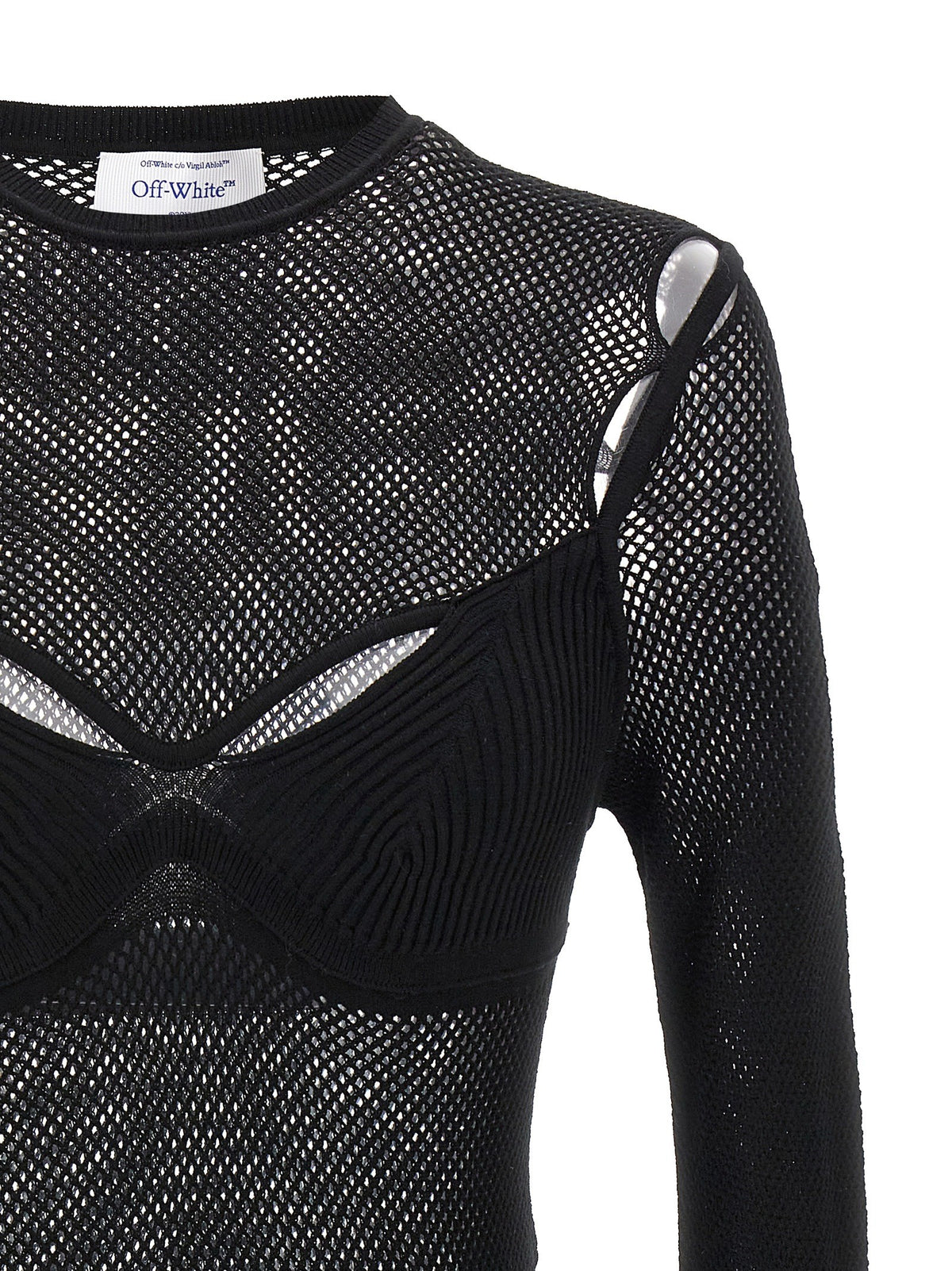 Off White - 'Net Arrow Bralette' top