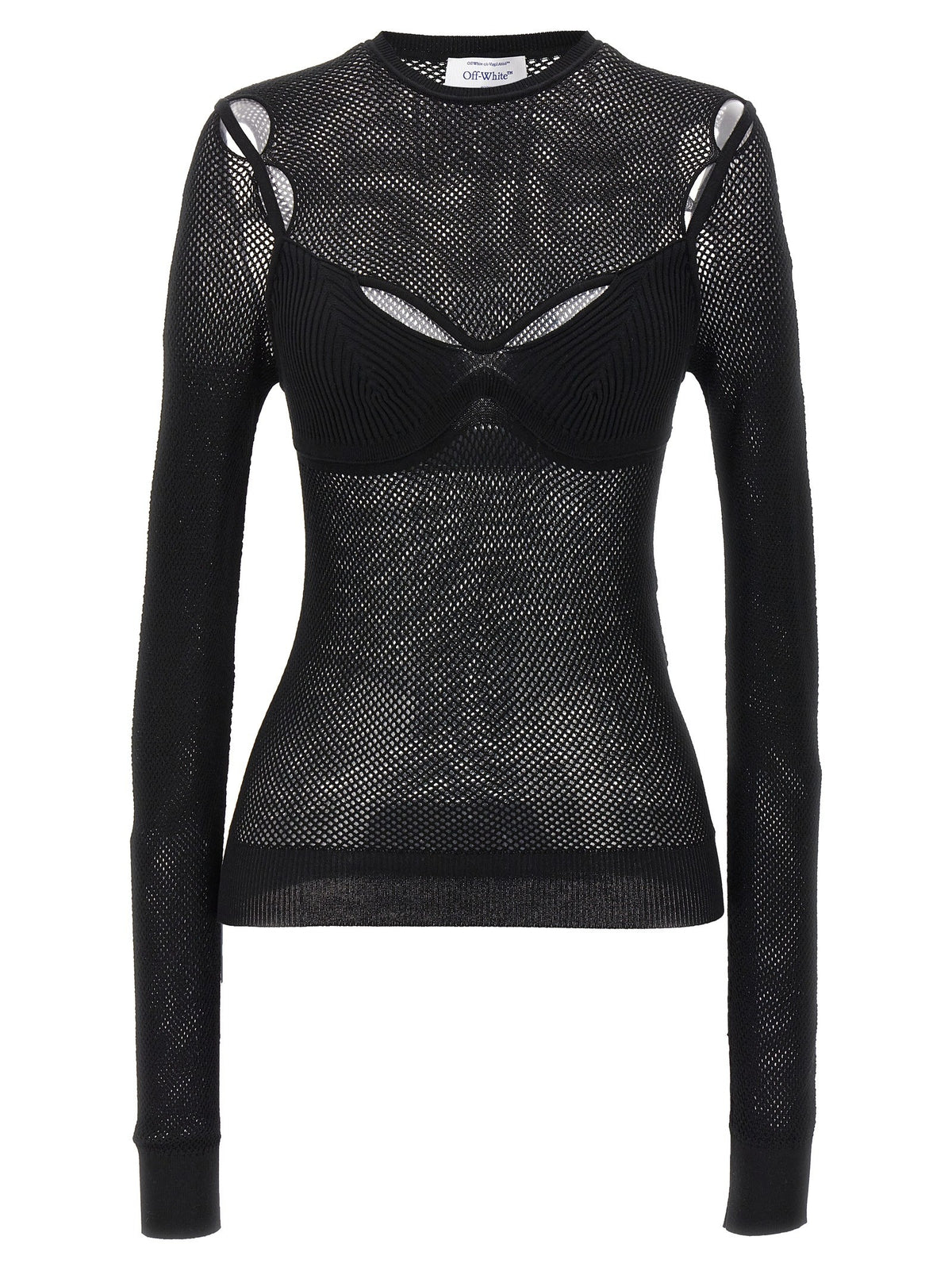 Off White - 'Net Arrow Bralette' top