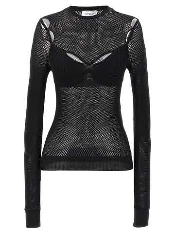 Off White - 'Net Arrow Bralette' top