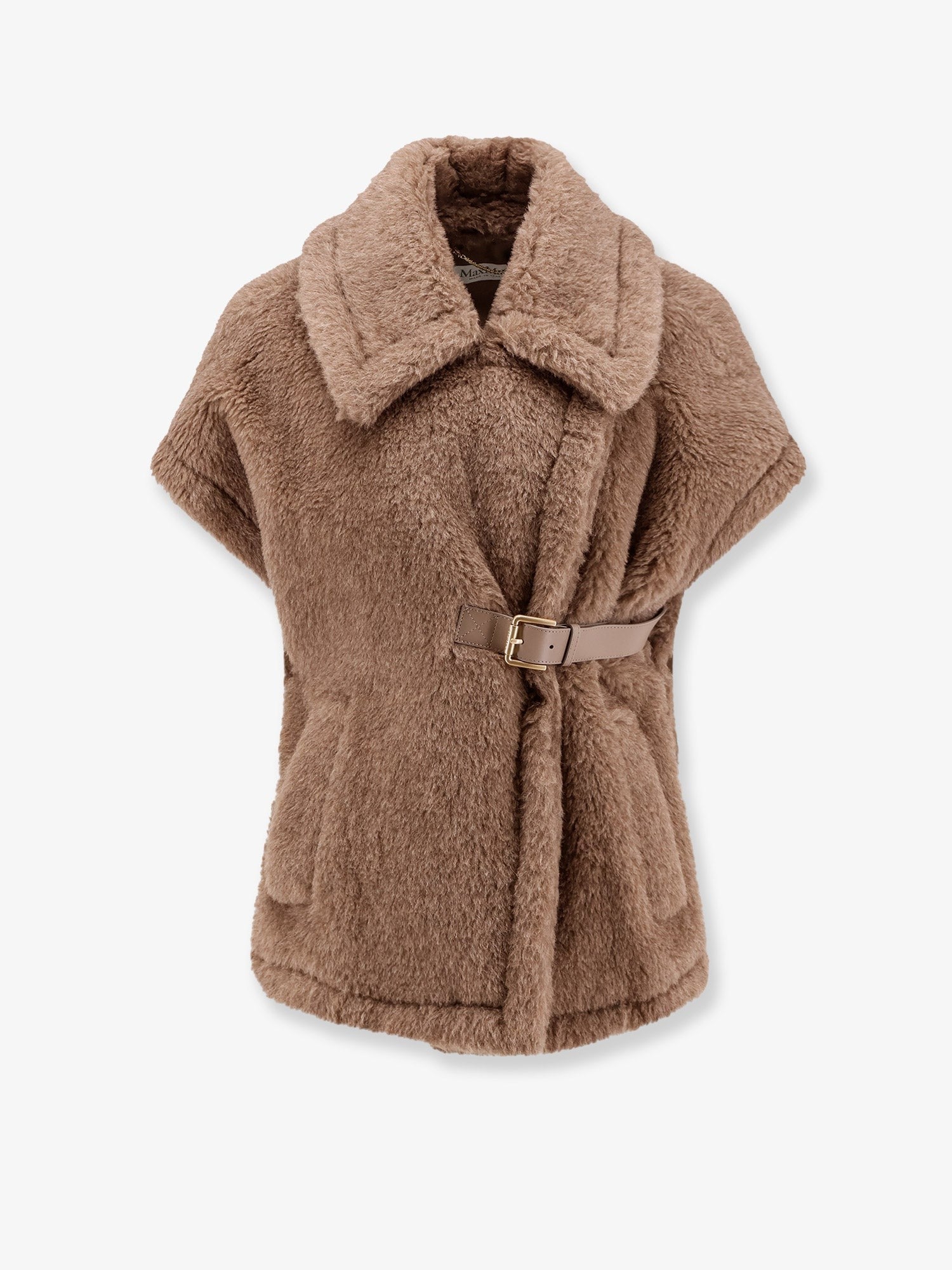 New Abavo alpaca and cashmere sleeveless coat