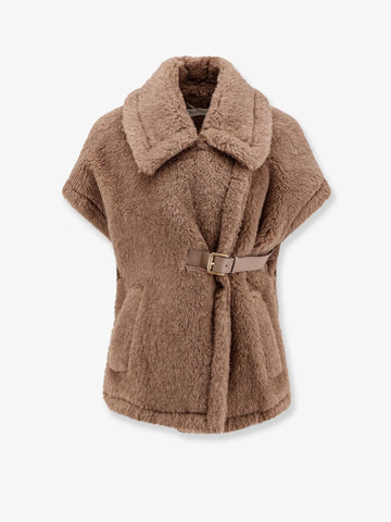 New Abavo alpaca and cashmere sleeveless coat