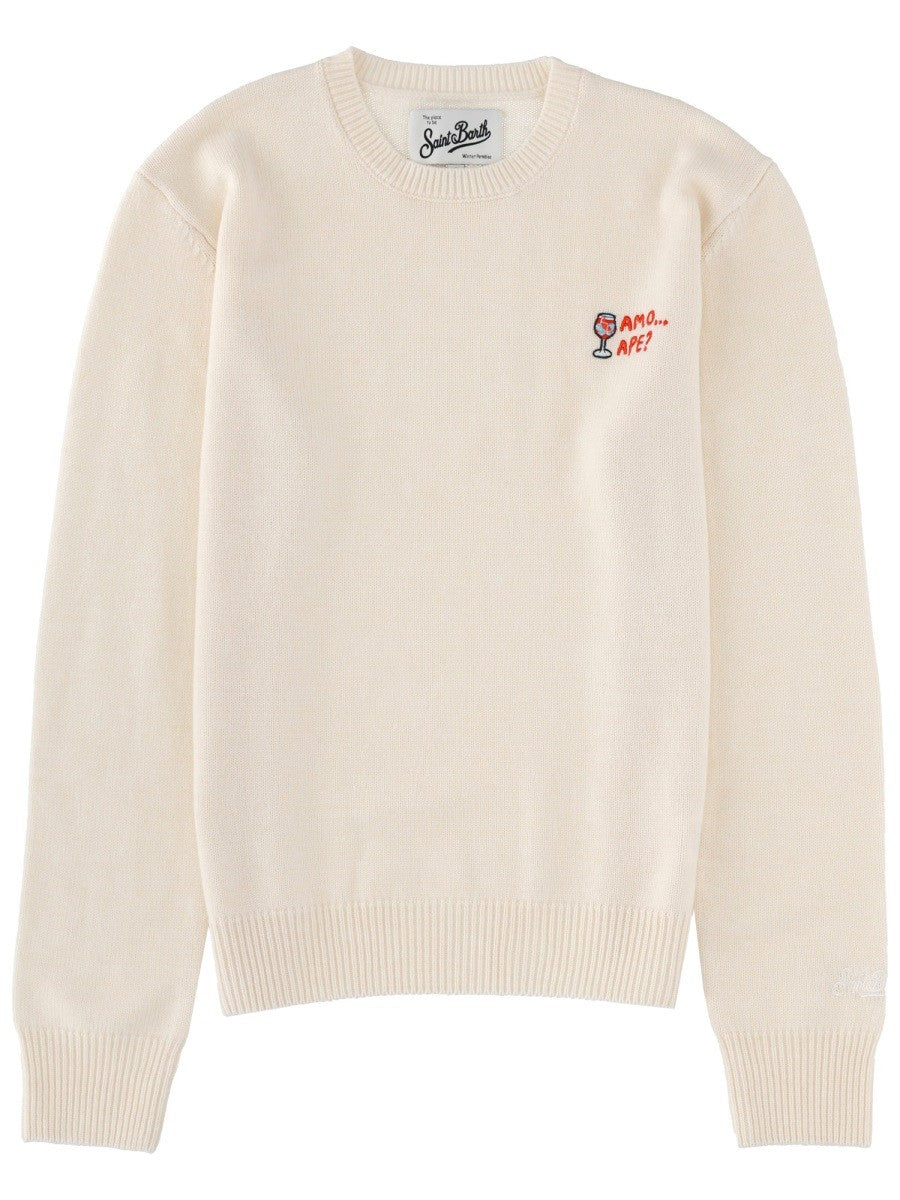 "NEW QUEEN" JERSEY WITH EMBROIDERY