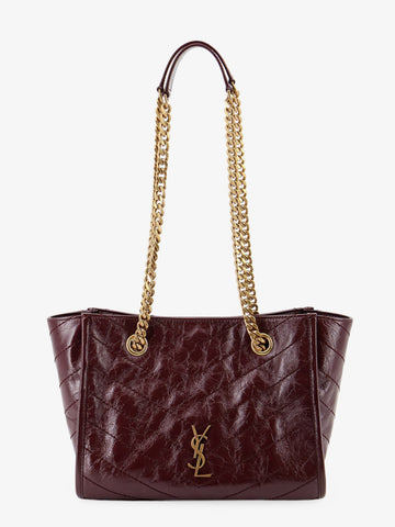 Saint Laurent - Niki vintage-effect leather shopping bag