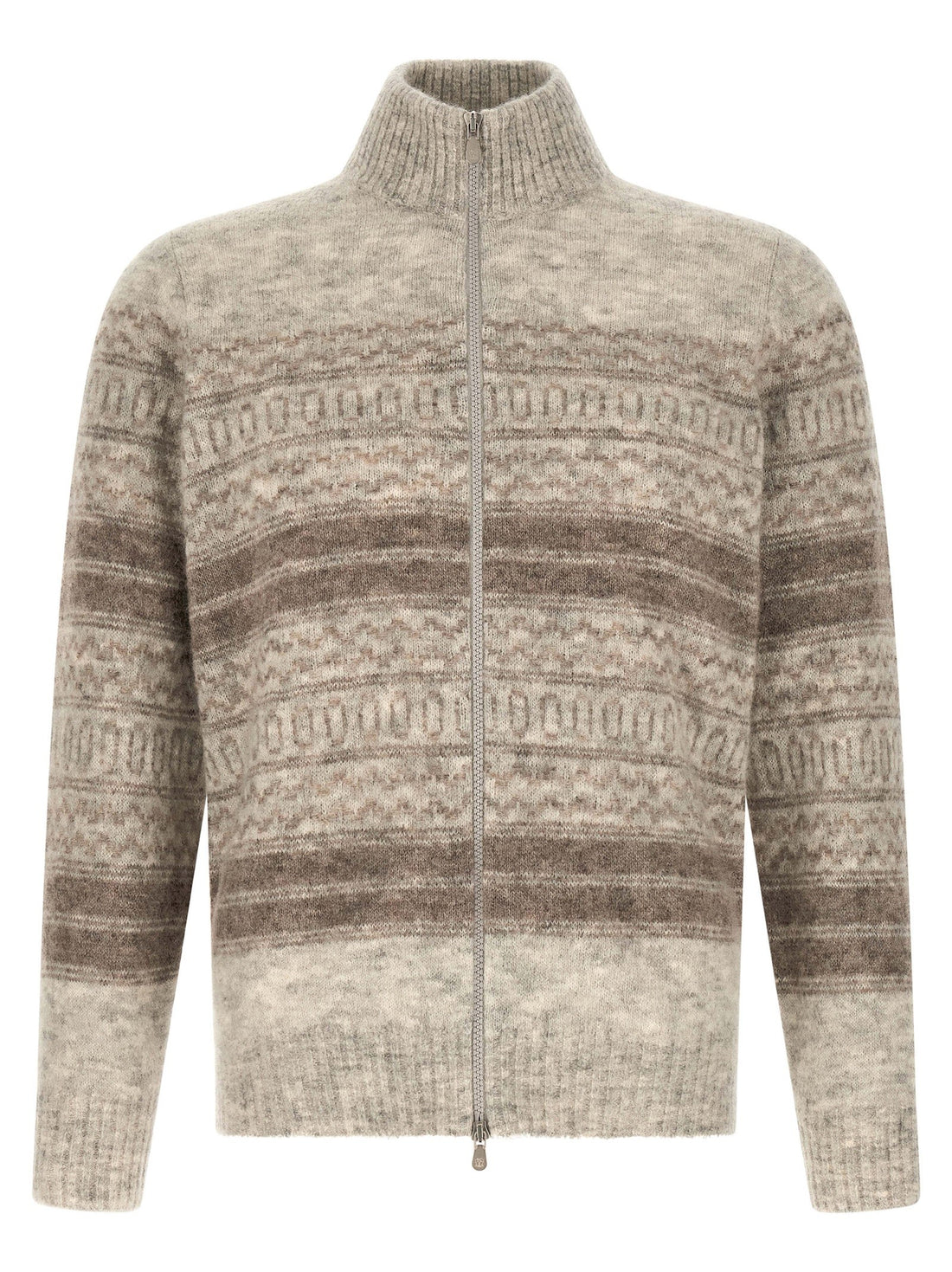Brunello Cucinelli - 'Nordic Jacquard' cardigan beige