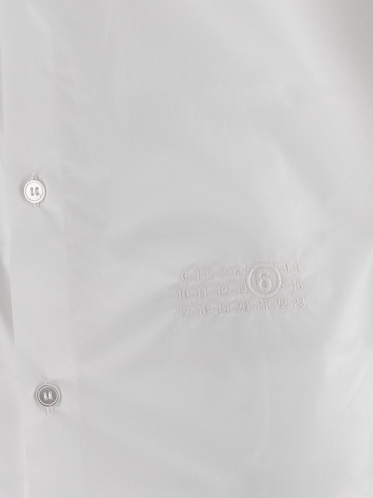 MM6 MAISON MARGIELA - 'Numeric signature MM6' embroidered shirt