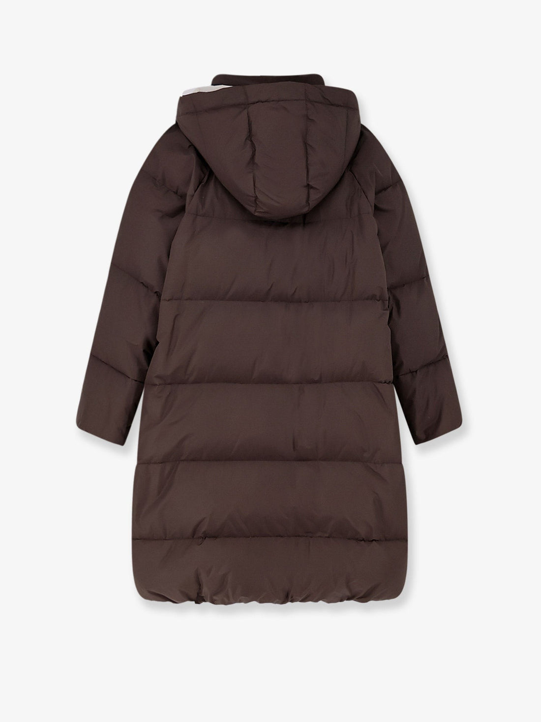 Nylon and cotton long down jacket