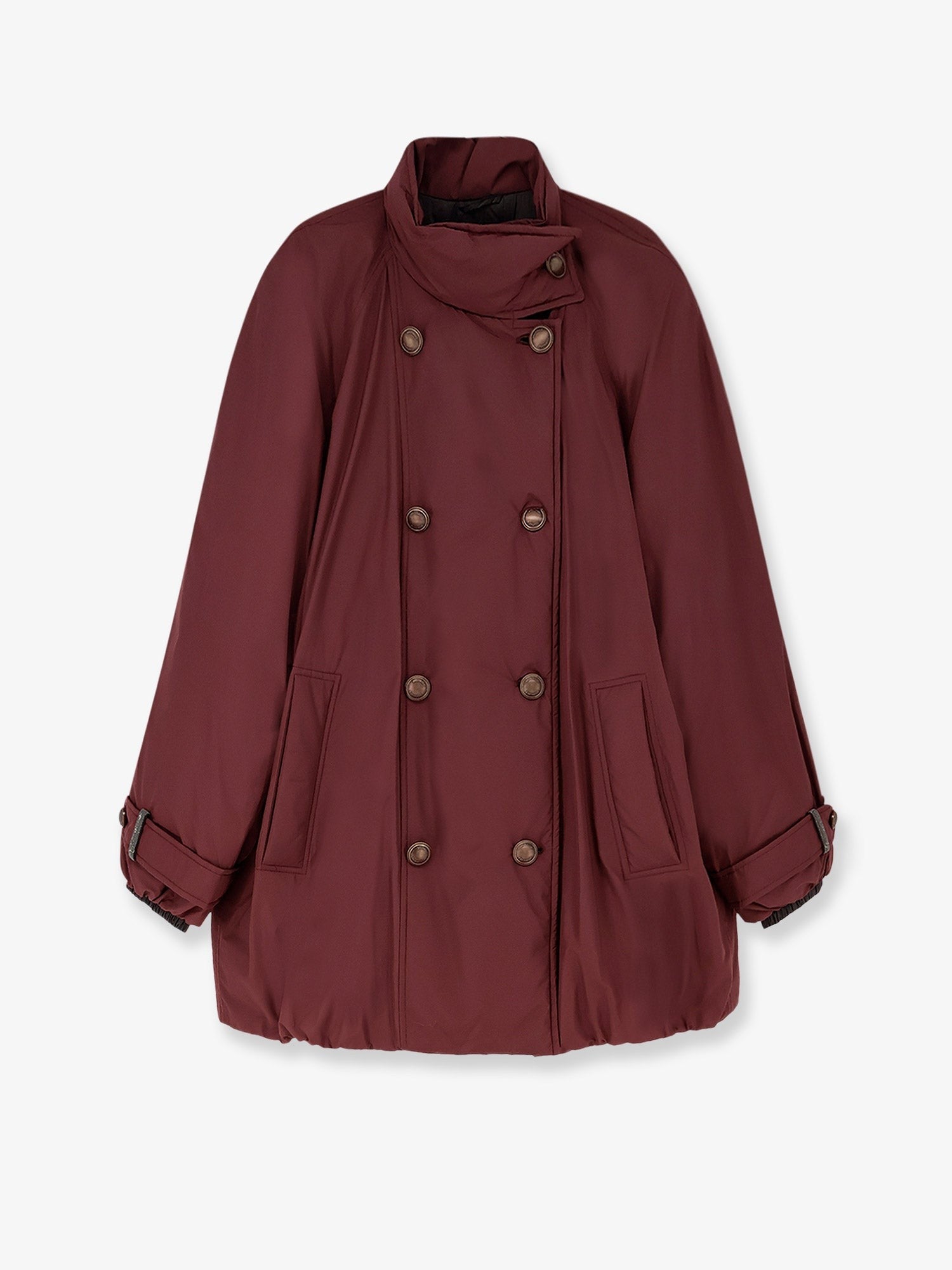 Nylon and cotton long jacket