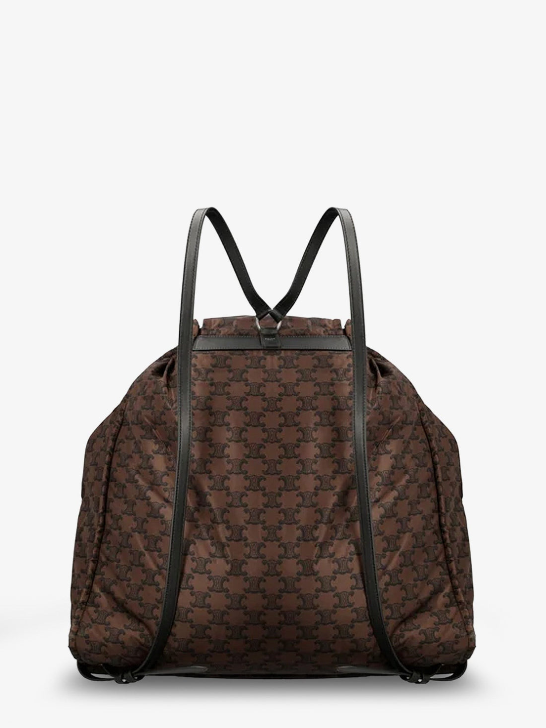 Celine - Nylon and leather backpack with Triomphe print BROWNBLACK UNI
