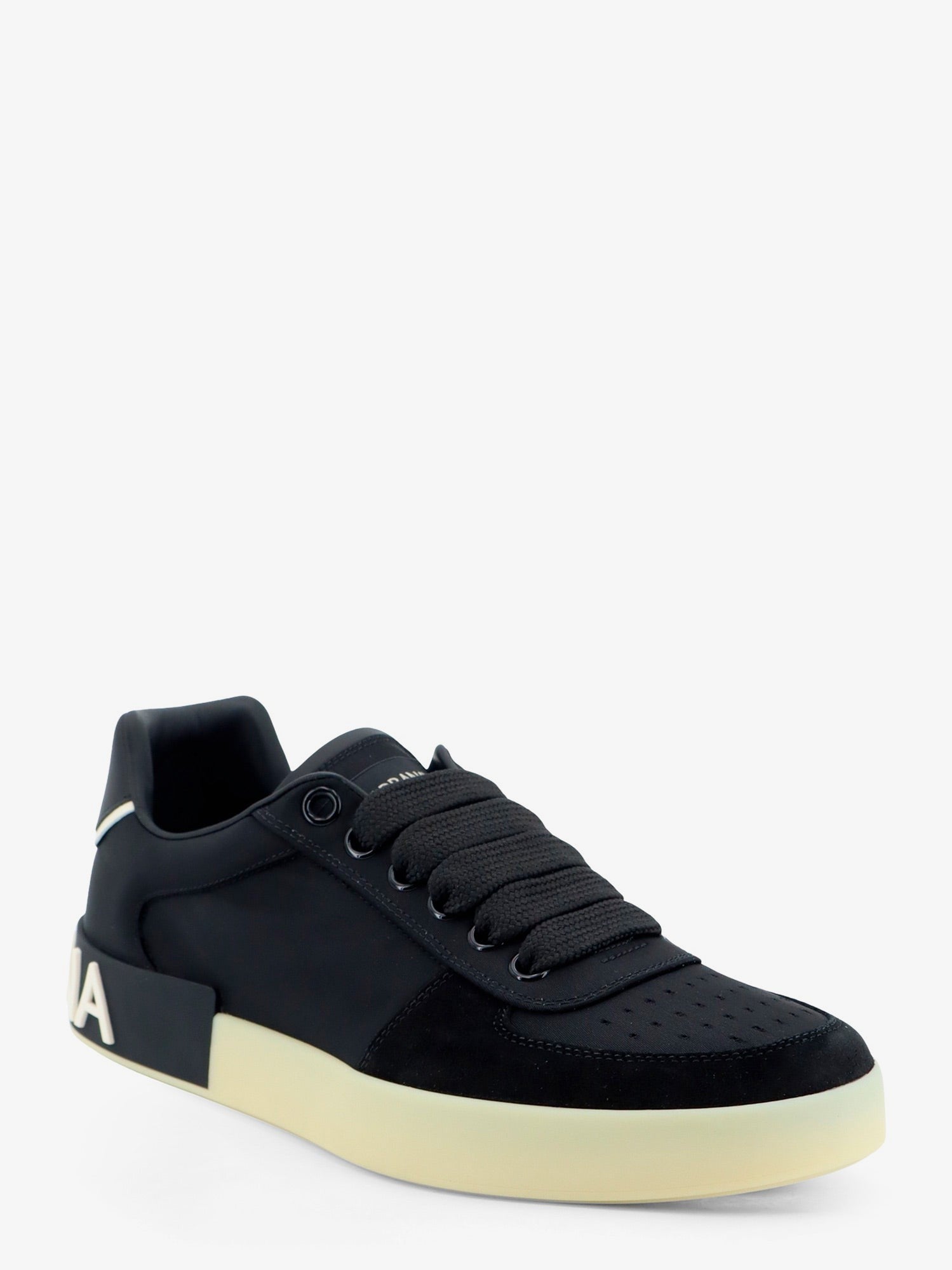 Dolce & Gabbana Dolce & Gabbana - Nylon and suede sneakers with back lettering logo