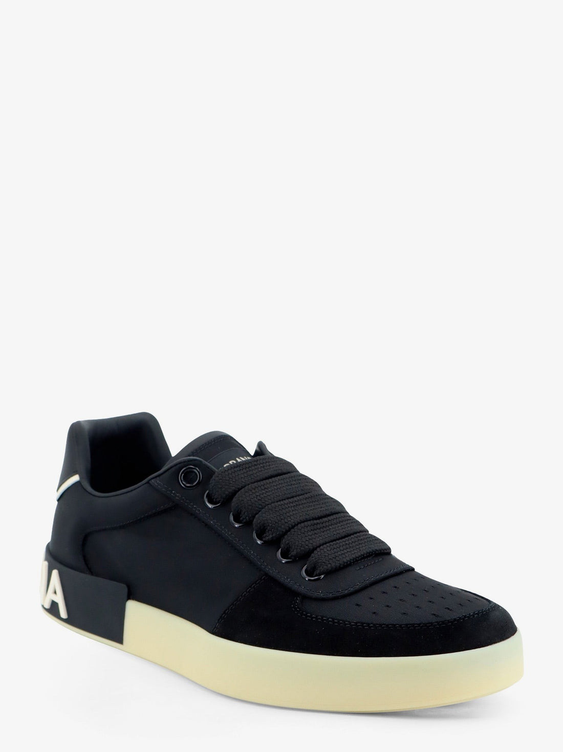 Dolce & Gabbana - Nylon and suede sneakers with back lettering logo nylon-and-suede-sneakers-with-back-lettering-logo_c43c30a3-e02d-4d9b-a893-53cd2dabefe6