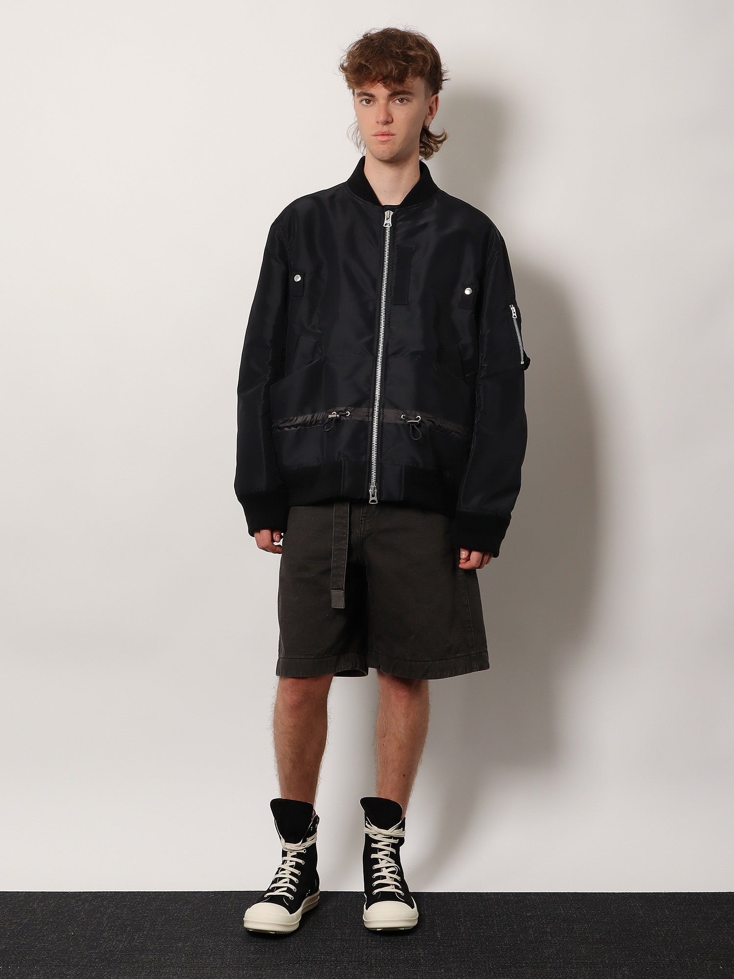 Nylon bomber jacket