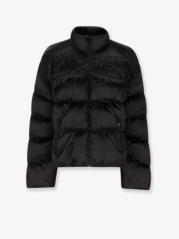 Balenciaga Balenciaga - Nylon down jacket with all-over lettering logo