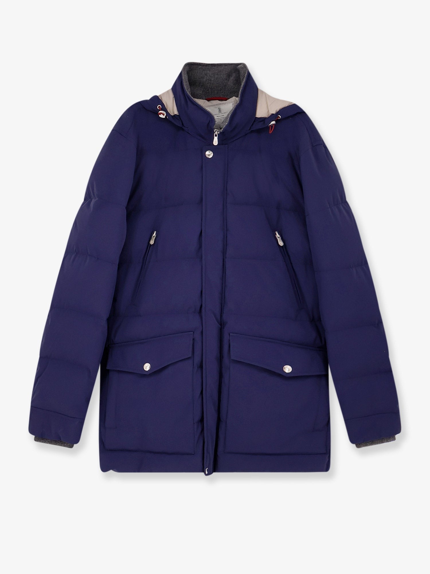 Nylon down jacket with hood
