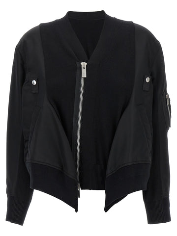 SACAI - Nylon insert cardigan