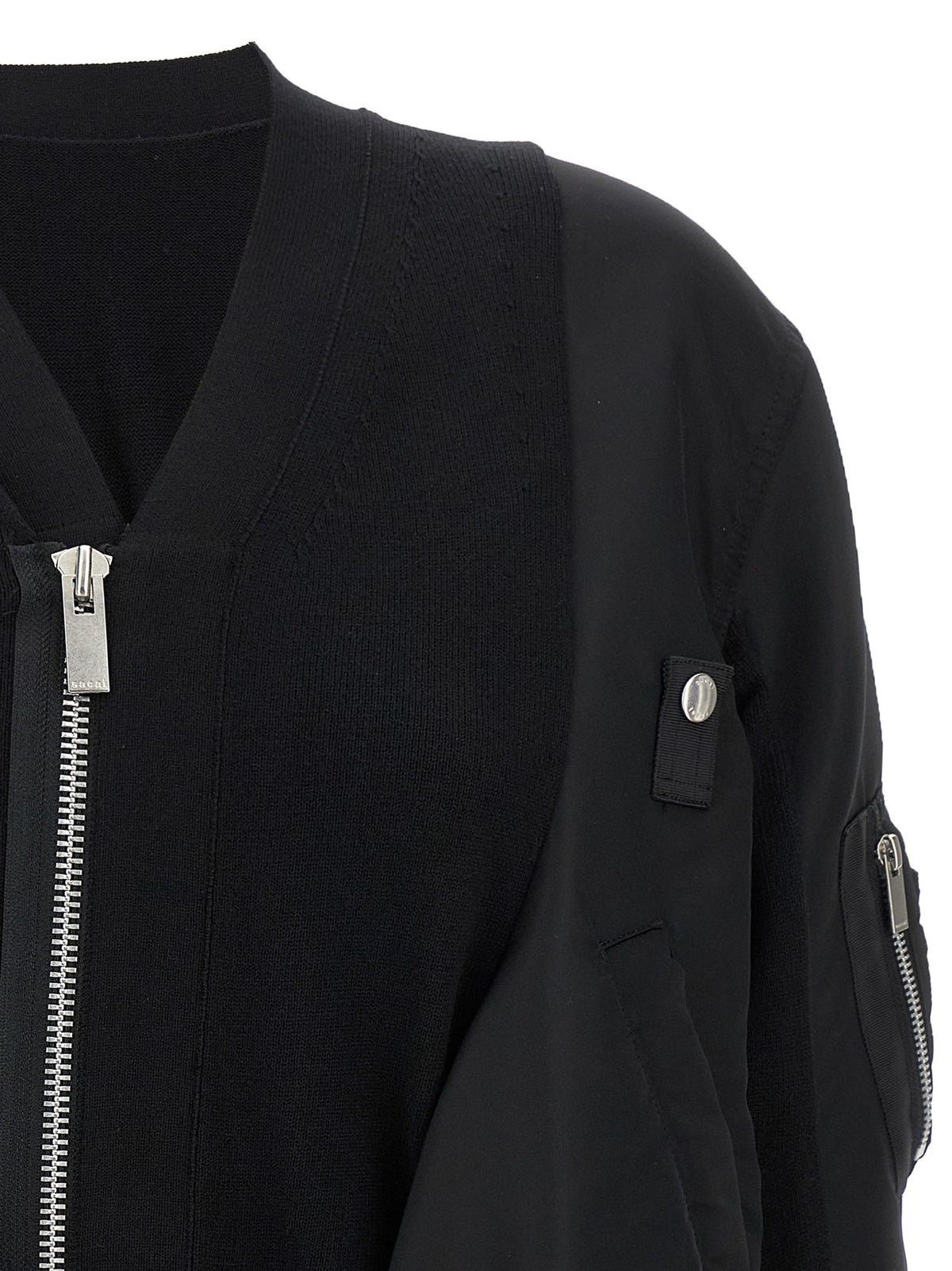 SACAI - Nylon insert cardigan