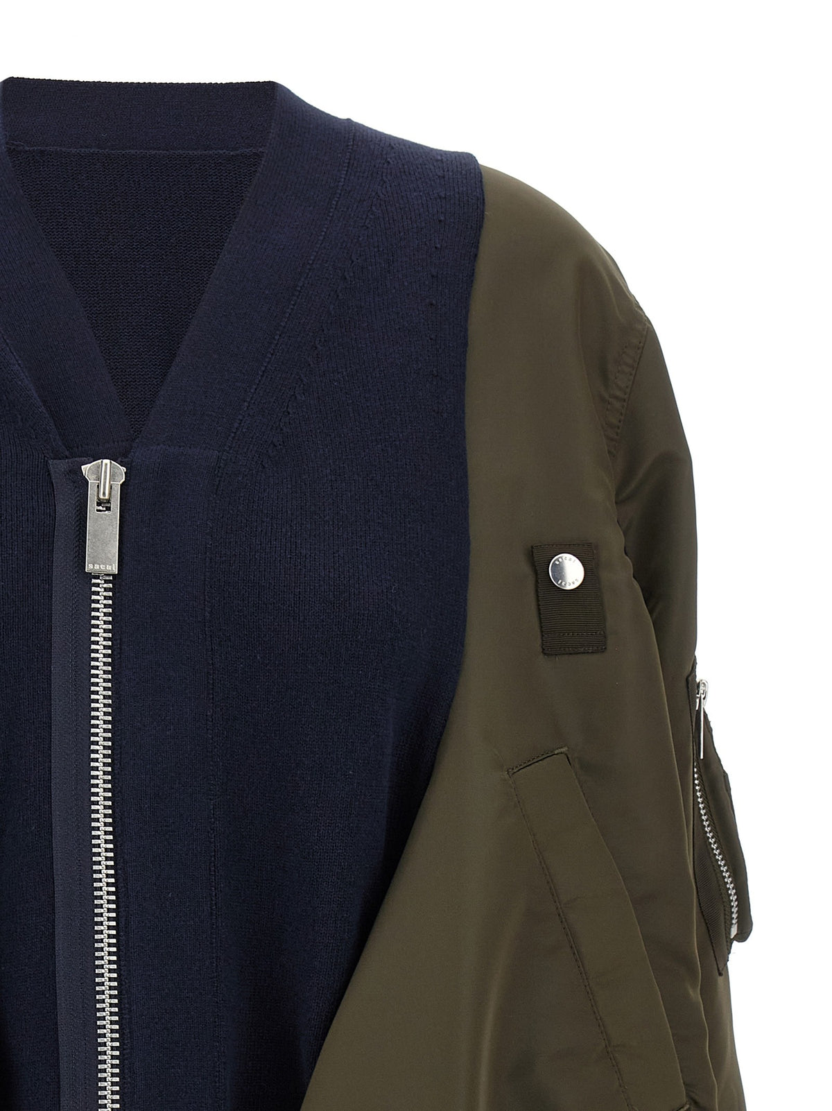 SACAI - Nylon insert cardigan