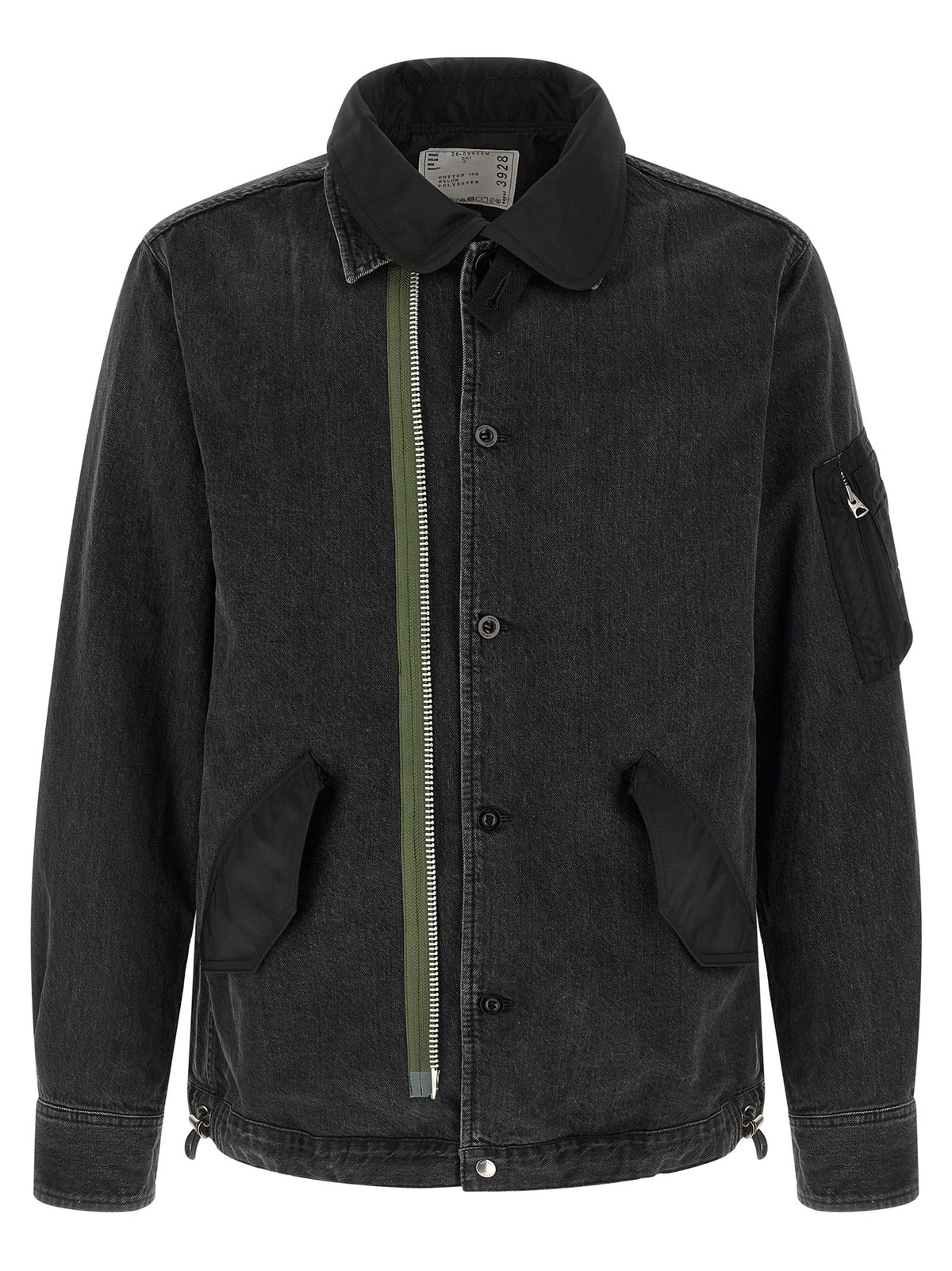 SACAI - Nylon insert denim jacket