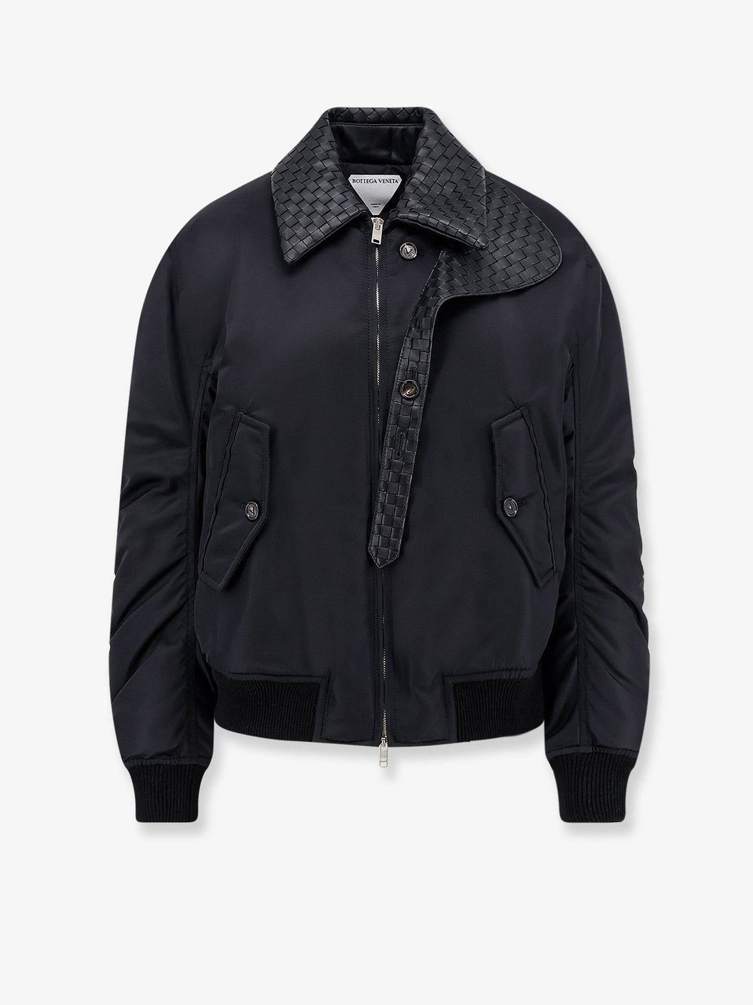 Bottega Veneta - Nylon jacket with Intrecciato leather collar nylon-jacket-with-intrecciato-leather-collar_2b12b8e2-b3a3-48b8-9aa2-7fce0ee07d88