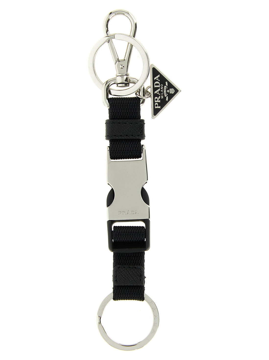 PRADA - Nylon keyring Black U