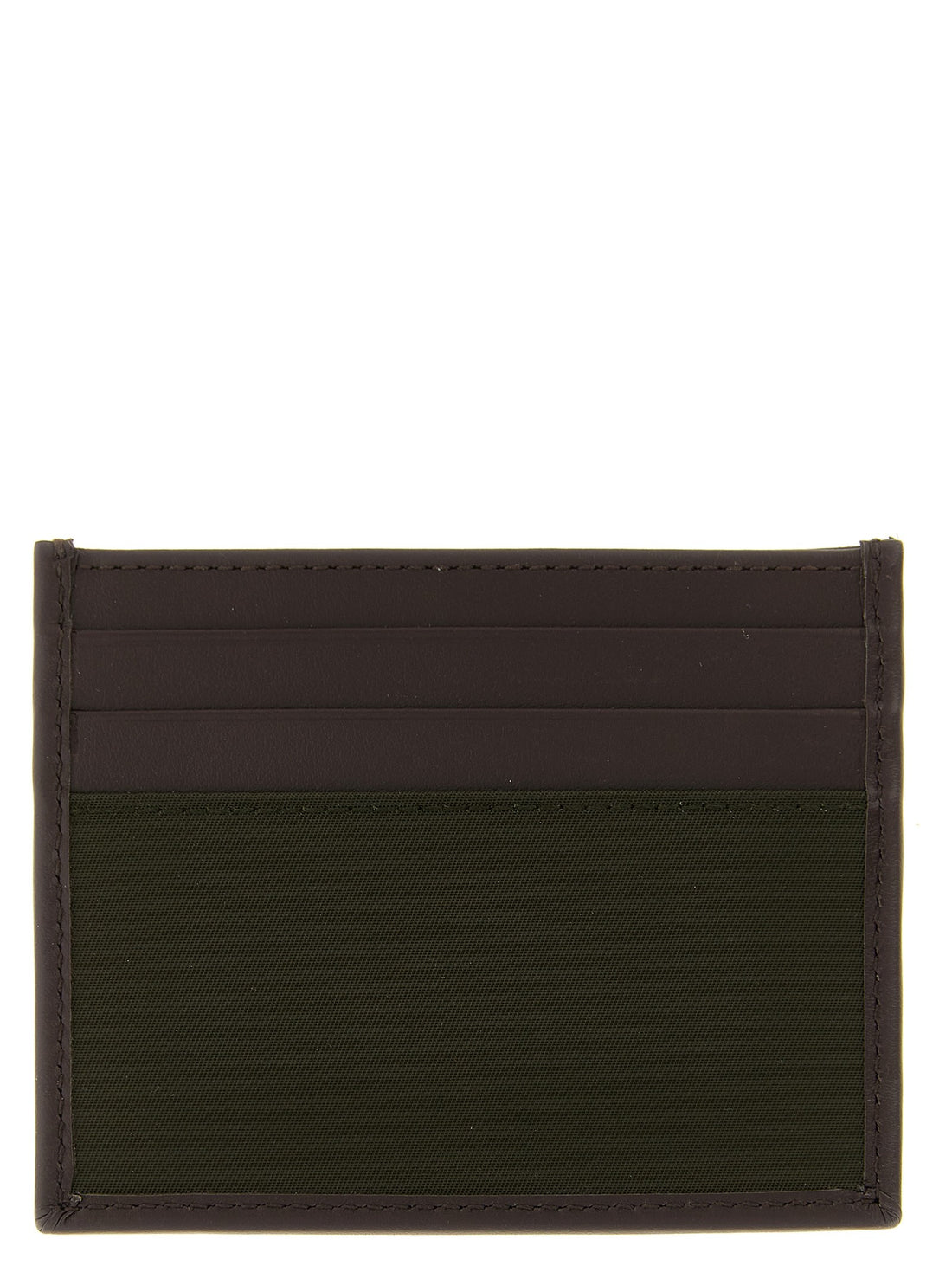 PRADA - Nylon leather cardholder GREEN U