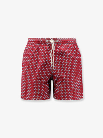 MC2 SAINT BARTH Nylon swim shorts with all-over micro pattern