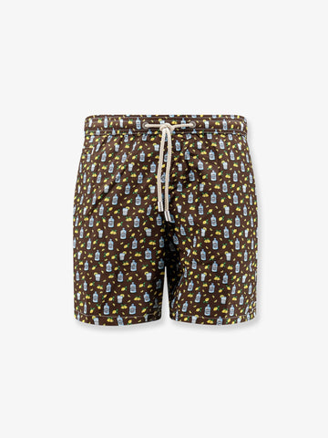MC2 SAINT BARTH MC2 SAINT BARTH - Nylon swim shorts with all-over micro pattern