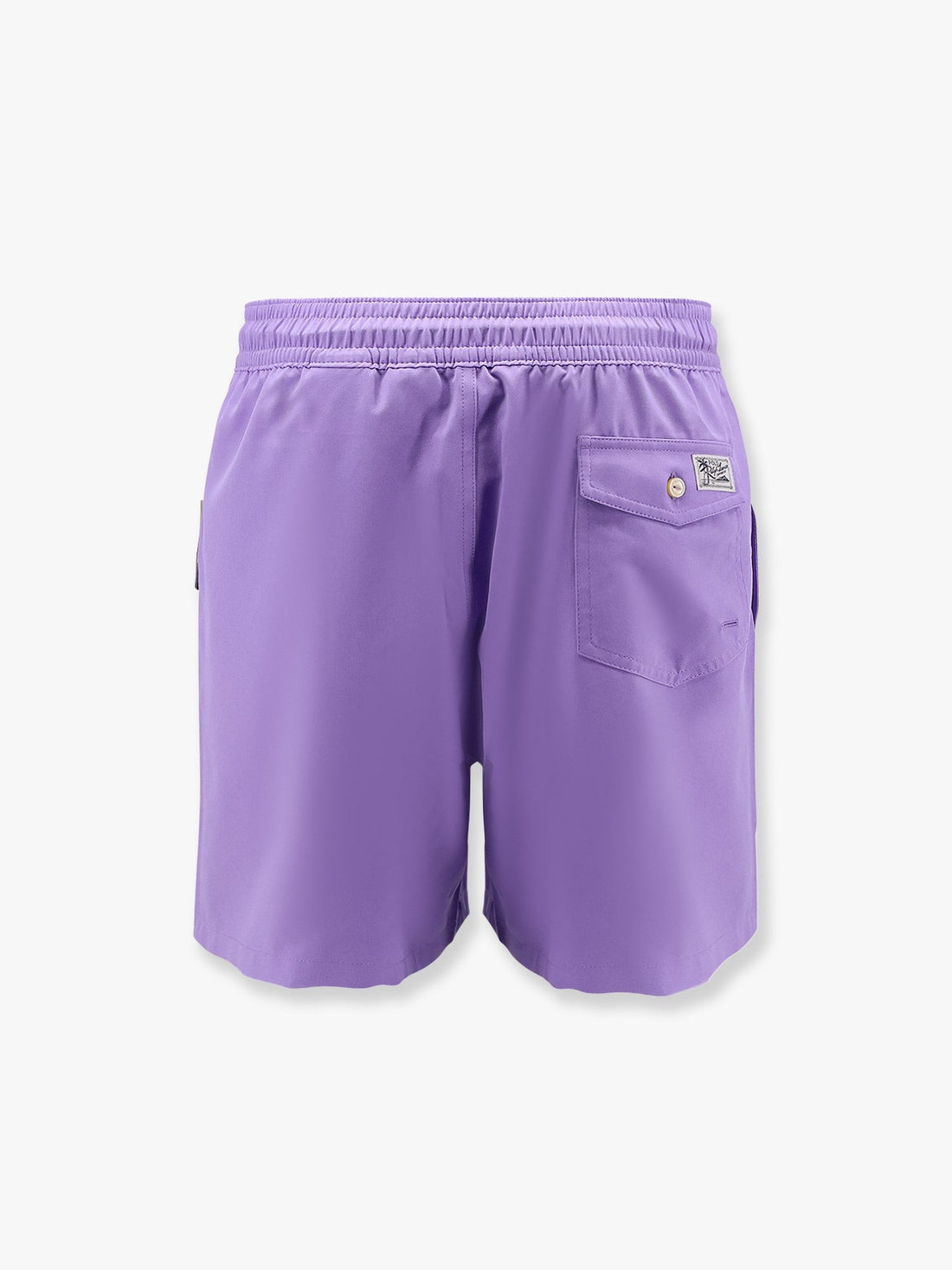 Nylon swim trunk with logo embroidery