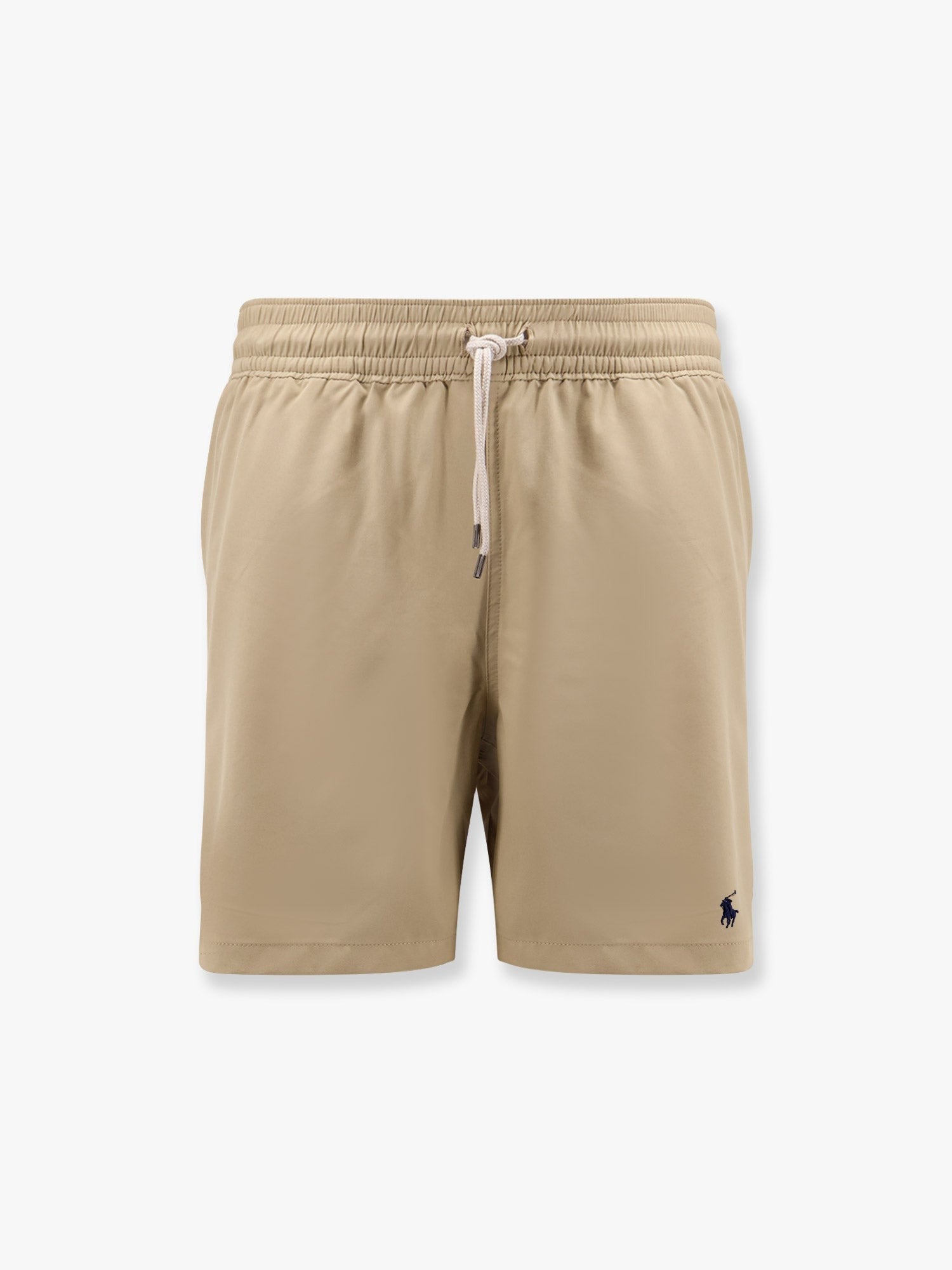 Nylon swim trunk with logo embroidery