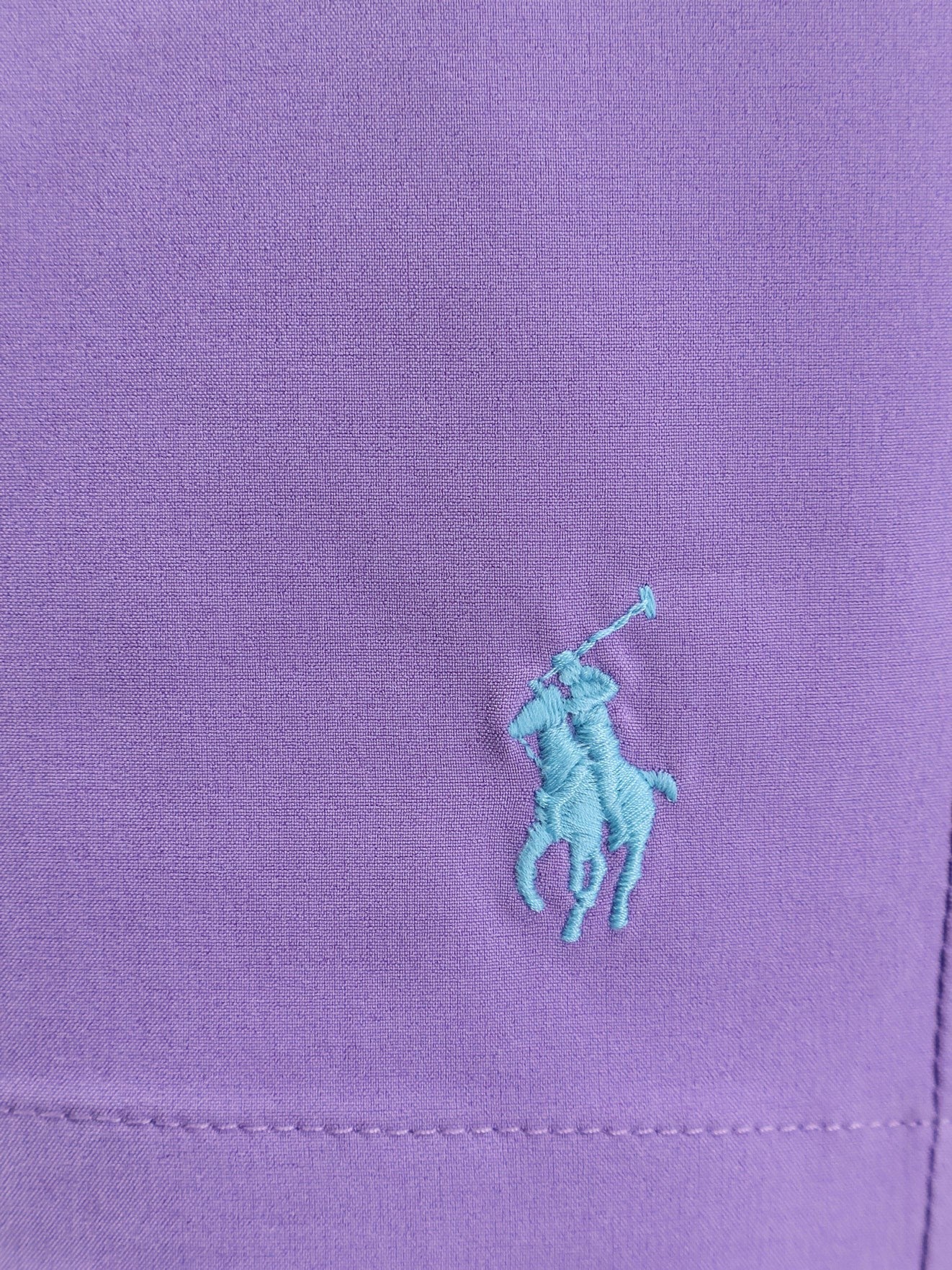 Nylon swim trunk with logo embroidery