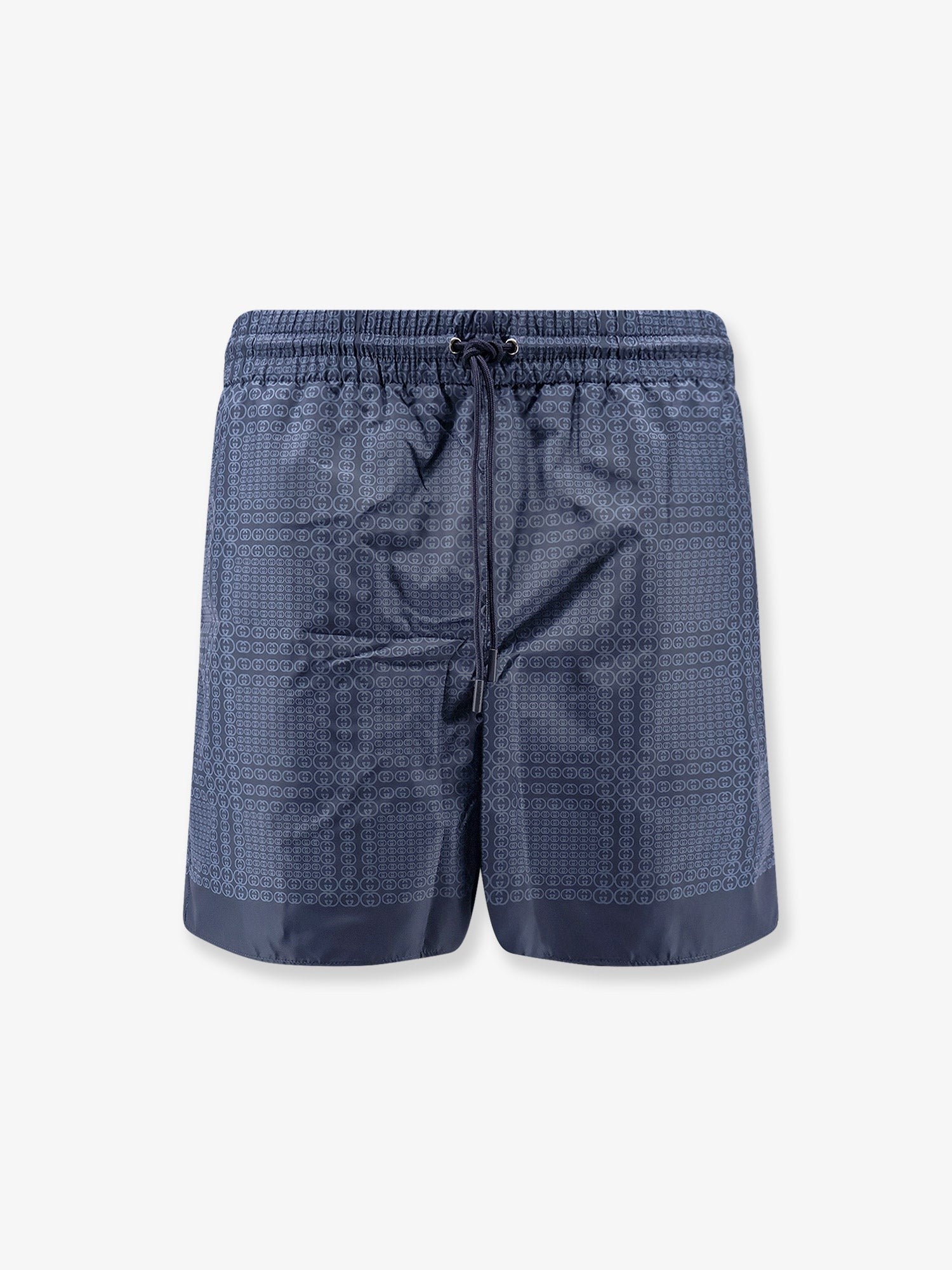Gucci - Nylon swim trunks with all-over Gucci Incrocio print nylon-swim-trunks-with-all-over-gucci-incrocio-print