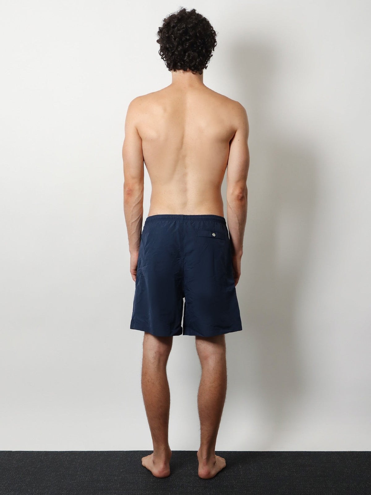 AMI PARIS - Nylon swimsuit with tone-on-tone logo patch