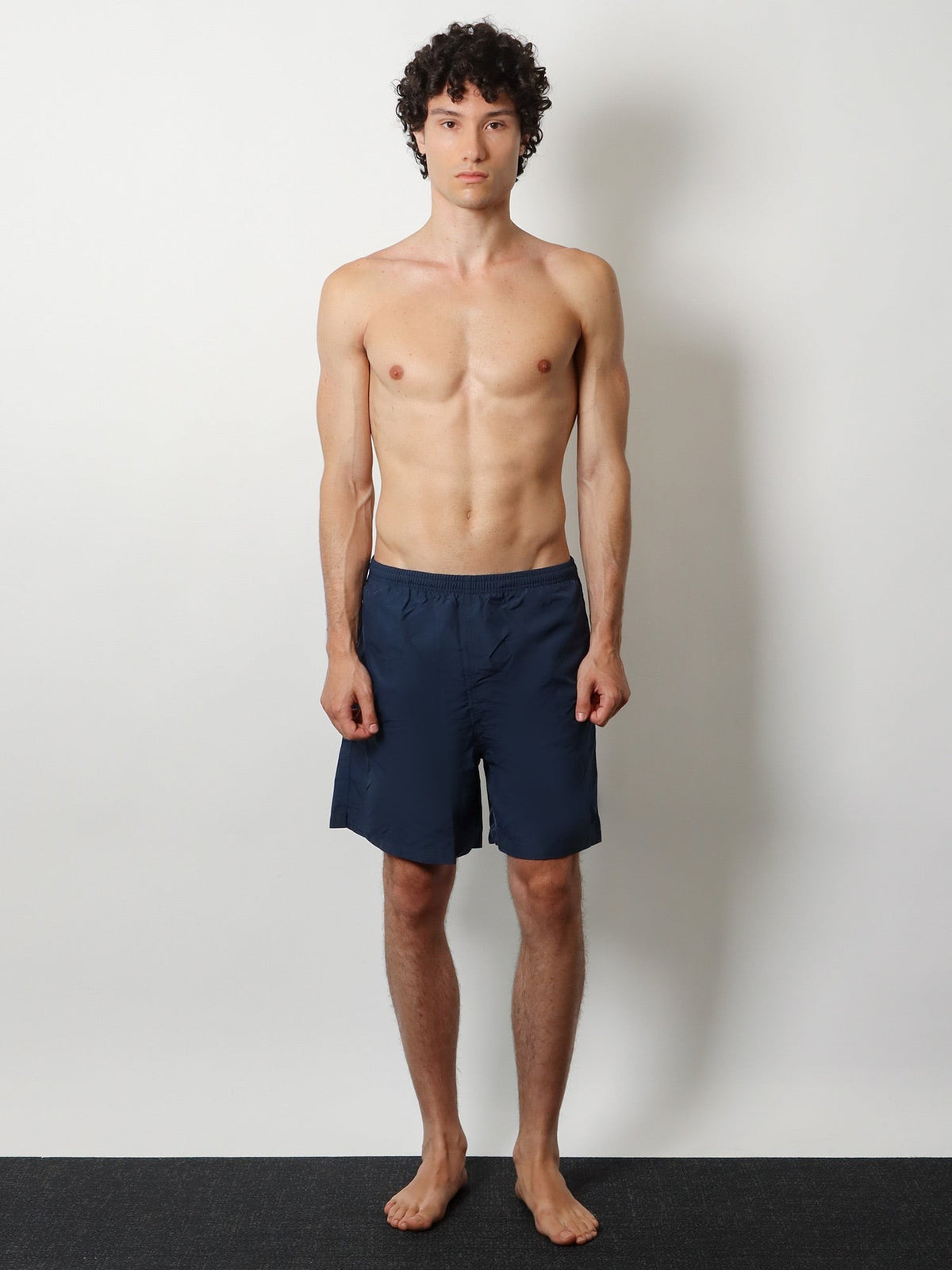 AMI PARIS - Nylon swimsuit with tone-on-tone logo patch