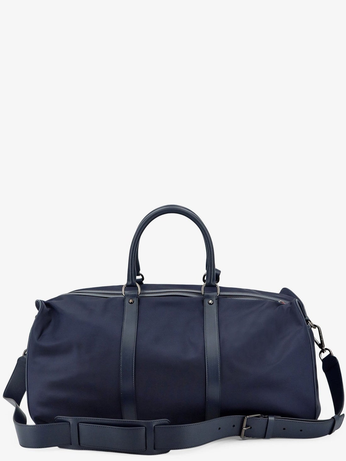 KITON CIRO PAONE - Nylon travel bag with leather inserts BLUNAVY UNI