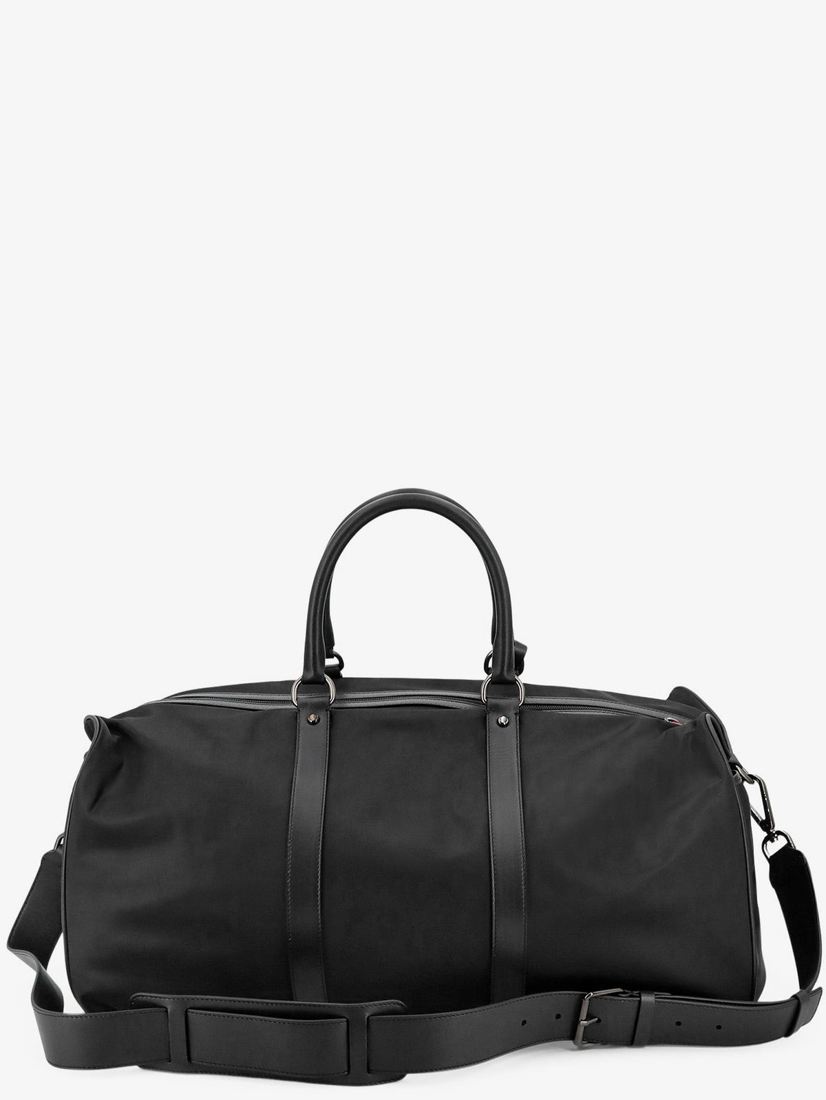 KITON CIRO PAONE - Nylon travel bag with leather inserts