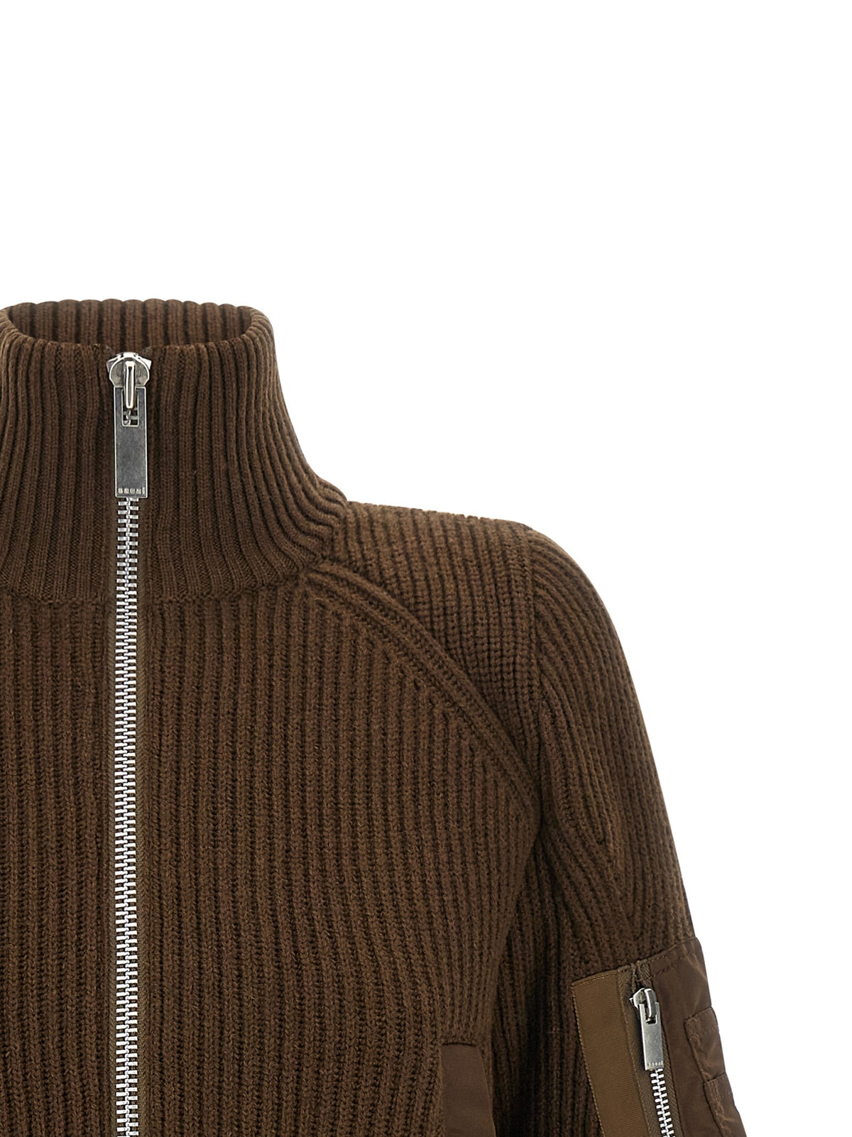 SACAI - 'Nylon Twill x Wool Knit' blouson