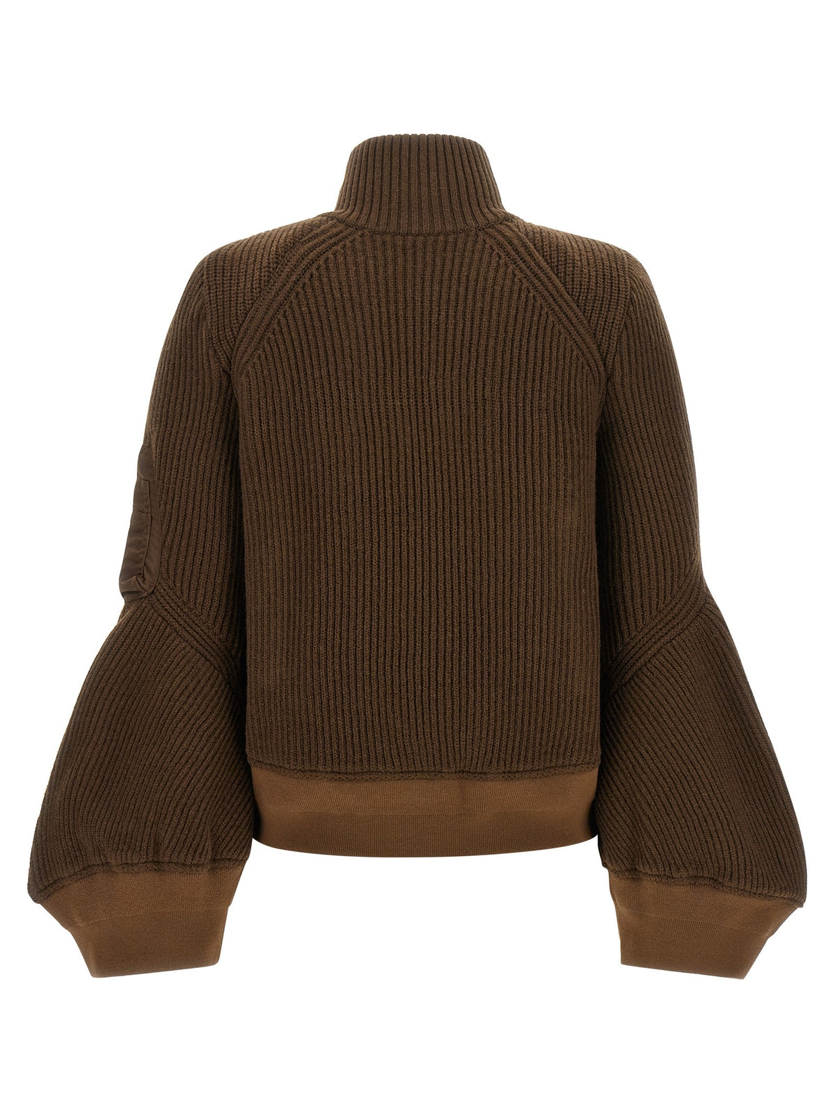 SACAI - 'Nylon Twill x Wool Knit' blouson