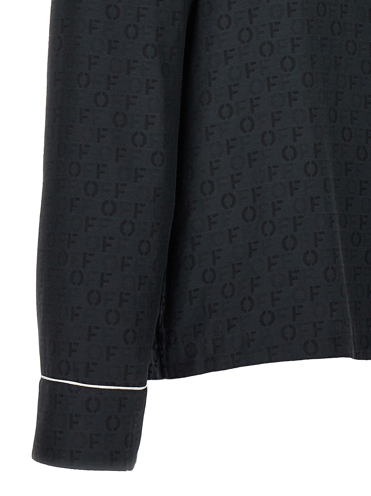 Off White - 'Off Jaquard Pajama' shirt